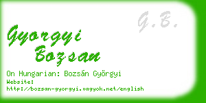 gyorgyi bozsan business card
