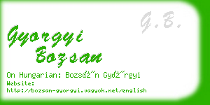 gyorgyi bozsan business card